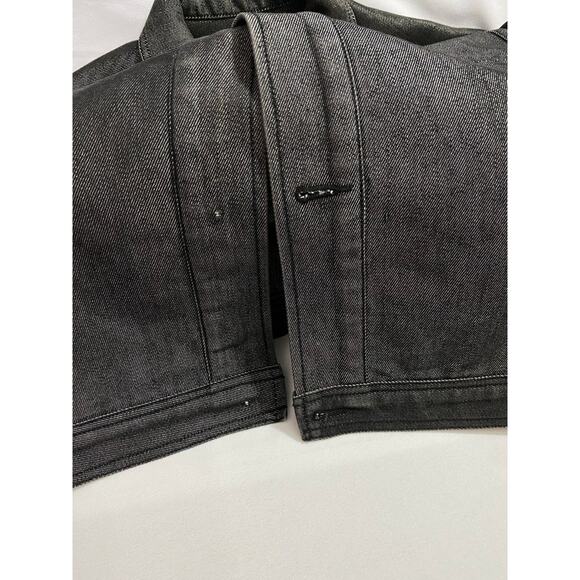 Johnny Blaze Method Man Jean Jacket Flame Skull Black Size XL Vintage Y2K - Picture 8 of 16